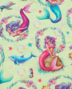 Mermaid Organic Cotton Girls Twirl Dress 2Y-10Y short sleeve 